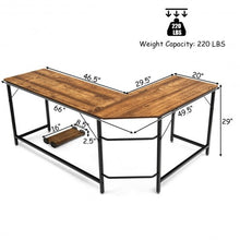Load image into Gallery viewer, L Shaped Corner Computer Desk Laptop Gaming Table Workstation-Coffee