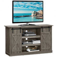 Load image into Gallery viewer, Sliding Barn TV Stand Console Table-Gray