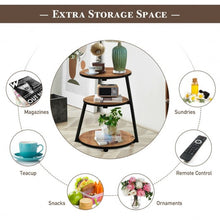 Load image into Gallery viewer, Round 3-Tier Sofa Side Table