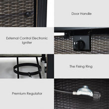 Load image into Gallery viewer, 30" Square Outdoor Fireplace Propane Gas Fire Pit Table-Golden