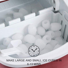 Load image into Gallery viewer, Mini Portable Compact Electric Ice Maker Machine-Red