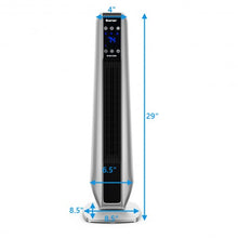 Load image into Gallery viewer, 1500W Portable Oscillating Space Heater with Remote Control-Silver