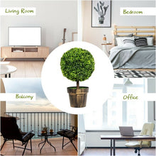 Load image into Gallery viewer, 2 PCS 24" Artificial Boxwood Topiary Ball Tree