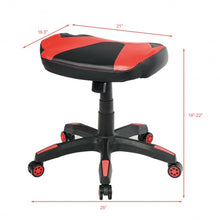 Load image into Gallery viewer, Multi-Use Footrest Swivel Height Adjustable Gaming Ottoman Footstool Chair-Red