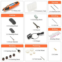 Load image into Gallery viewer, 8V Lithium-Ion Cordless Rotary Tool Kit 5 Speed with Light