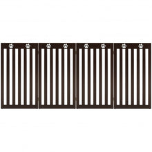 Load image into Gallery viewer, 36" Folding Wooden Freestanding Pet Gate with 360° Hinge-Espresso