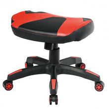 Load image into Gallery viewer, Multi-Use Footrest Swivel Height Adjustable Gaming Ottoman Footstool Chair-Red