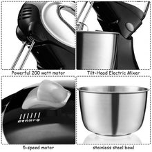 Load image into Gallery viewer, 200 W 5-speed Stand Mixer with Dough Hooks Beaters