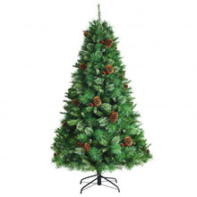 Load image into Gallery viewer, 6 Feet Unlit Hinged PVC Artificial Christmas Pine Tree with Red Berries