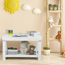 Load image into Gallery viewer, Solid Multifunctional Wood Kids Activity Play Table-White