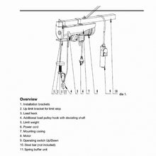 Load image into Gallery viewer, 440 lbs Mini Electric Wire Hoist with Remote Control