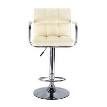 Load image into Gallery viewer, Set of 2 Bar Stool PU Leather Barstools Chair Adjustable Counter Swivel w/ Arm-brown
