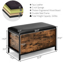 Load image into Gallery viewer, Entryway Flip Top Ottoman Stool with Padded Seat