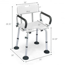 Load image into Gallery viewer, Adjustable Height U-Shaped Shower Chair