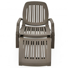 Load image into Gallery viewer, Adjustable Patio Sun Lounger with Weather Resistant Wheels-Coffee