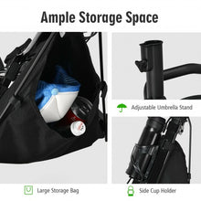 Load image into Gallery viewer, 3 Wheels Folding Golf Push Cart with Seat Scoreboard and Adjustable Handle-Green