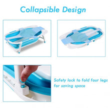 Load image into Gallery viewer, Baby Folding Collapsible Portable Bathtub w/ Block-Blue