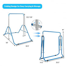 Load image into Gallery viewer, Expandable Gymnastics Training Bar Adjustable Junior Horizontal Kip Bar-Blue