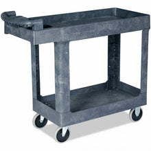 Load image into Gallery viewer, Plastic Utility Service Cart 550 lbs Capacity 2 Shelves Rolling