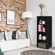 Load image into Gallery viewer, 4 Tier Open Shelf Storage Display Cabinet-Black