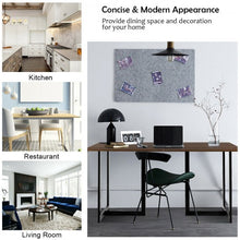 Load image into Gallery viewer, 6 Person Industrial Dining Table Rectangular Kitchen Table with Metal Frame-DB