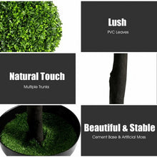 Load image into Gallery viewer, 24" Artificial Boxwood Topiary Decorative Ball Tree