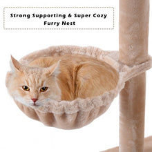 Load image into Gallery viewer, Cat Tree Condo Furniture Scratch Post Pet House Beige/Navy/Beige Paws-beige