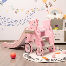 Load image into Gallery viewer, 4 in 1 Foldable Baby Slide Toddler Climber Slide PlaySet with Ball-Pink