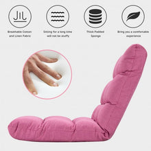 Load image into Gallery viewer, 14-Position Adjustable Folding Lazy Gaming Sofa-Pink