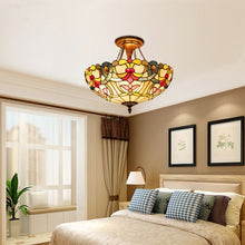 Load image into Gallery viewer, Tiffany-Style 2-Light Ceiling Lamp with 16" Shade