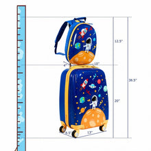Load image into Gallery viewer, 2PC Kids Luggage Set Rolling Suitcase & Backpack-Navy