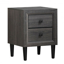 Load image into Gallery viewer, Multipurpose Retro Bedside Nightstand with 2 Drawers