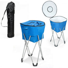 Load image into Gallery viewer, Portable Insulated Tub Party Picnic Cooler with Folding Stand-Blue