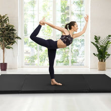 Load image into Gallery viewer, Gymnastics PU Mat Thick Folding Panel Gym Fitness Exercise-Black