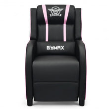 Load image into Gallery viewer, Massage Racing Gaming Single Recliner Chair-Pink