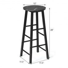 Load image into Gallery viewer, Set of 2 Pub Bistro Dining Height Bar Stool-Black