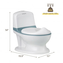 Load image into Gallery viewer, Kids Realistic Flushing Sound Lighting Potty Training Transition Toilet -Blue