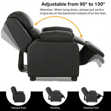 Load image into Gallery viewer, Kids Deluxe Headrest Recliner Sofa Chair with Storage Arms-Black