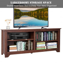 Load image into Gallery viewer, 58" Entertainment Media Center Wood Storage TV Stand