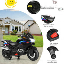 Load image into Gallery viewer, 12V Kids Ride On Motorcycle Electric Motor Bike-Black