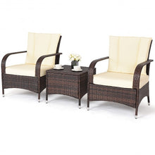 Load image into Gallery viewer, 3PCS Outdoor Patio Rattan Wicker Furniture Set-Beige