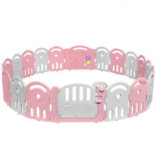 Load image into Gallery viewer, 20-Panel Playpen with Music Box & Basketball Hoop-Pink