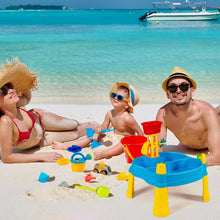 Load image into Gallery viewer, Kids Sand and Water Activity Table Sandbox with 18 Pieces Accessories