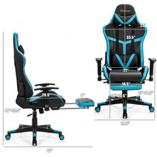 Load image into Gallery viewer, Reclining Racing Chair with Lumbar Support Footrest