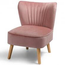 Load image into Gallery viewer, Armless Accent Chair Modern Velvet Leisure Chair-Pink