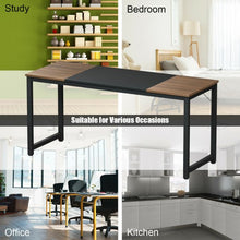 Load image into Gallery viewer, 63" Rectangular Dining Room Table with Solid Metal Frame-Desktop + Frame