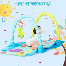 Load image into Gallery viewer, 4-in-1 Baby Play Gym Mat with 3 Hanging Toys