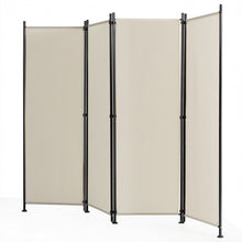 Load image into Gallery viewer, 4-Panel Room Divider Folding Privacy Screen-Beige