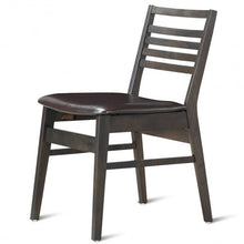 Load image into Gallery viewer, Set of 2 Armless PU Leather Dining Side Chairs-Brown