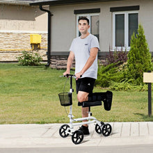 Load image into Gallery viewer, Medical Steerable Knee Walker with Dual Braking System-White